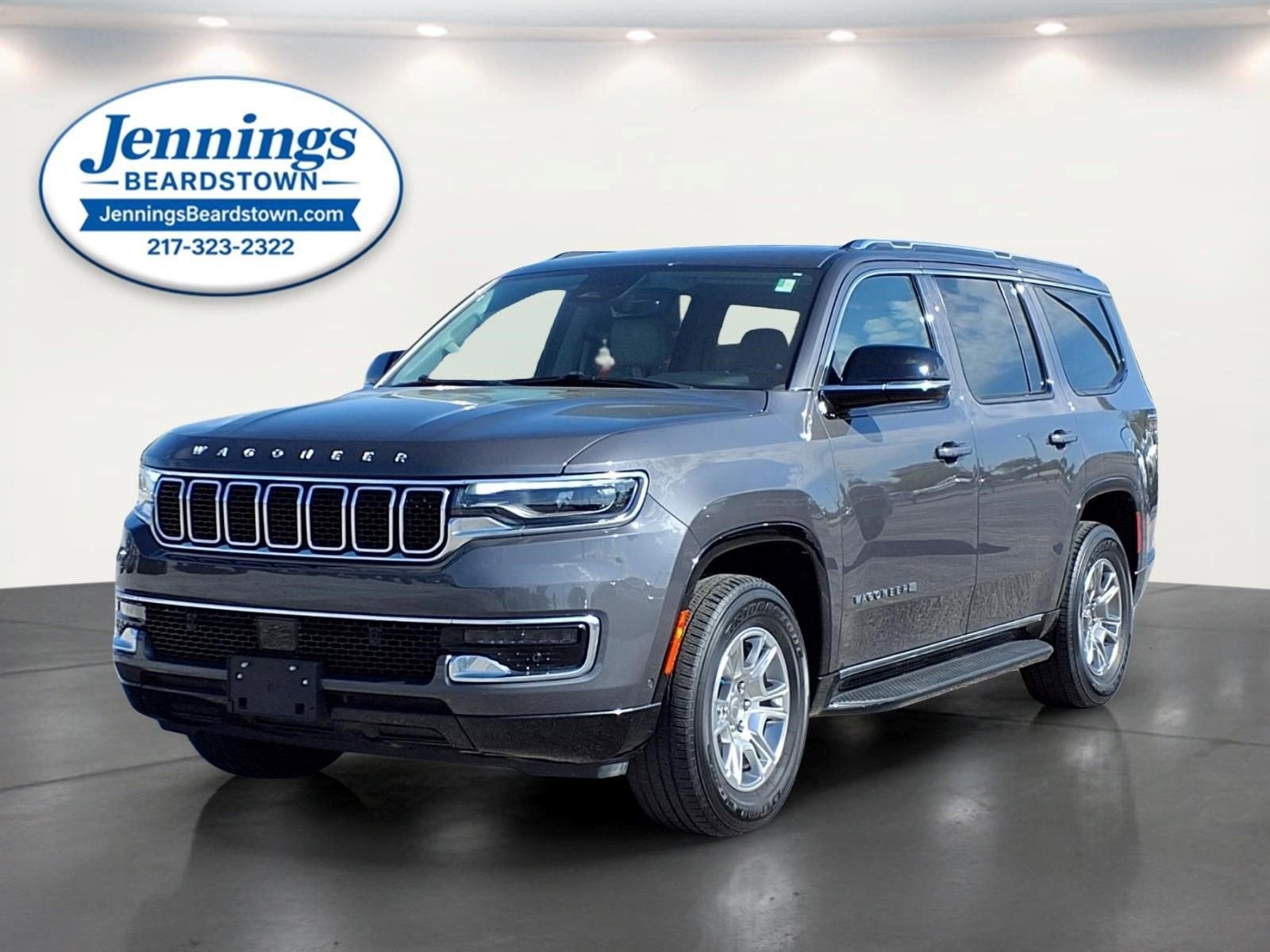 2024 Jeep Wagoneer 4DR 4WD in Grey — front three-quarter view