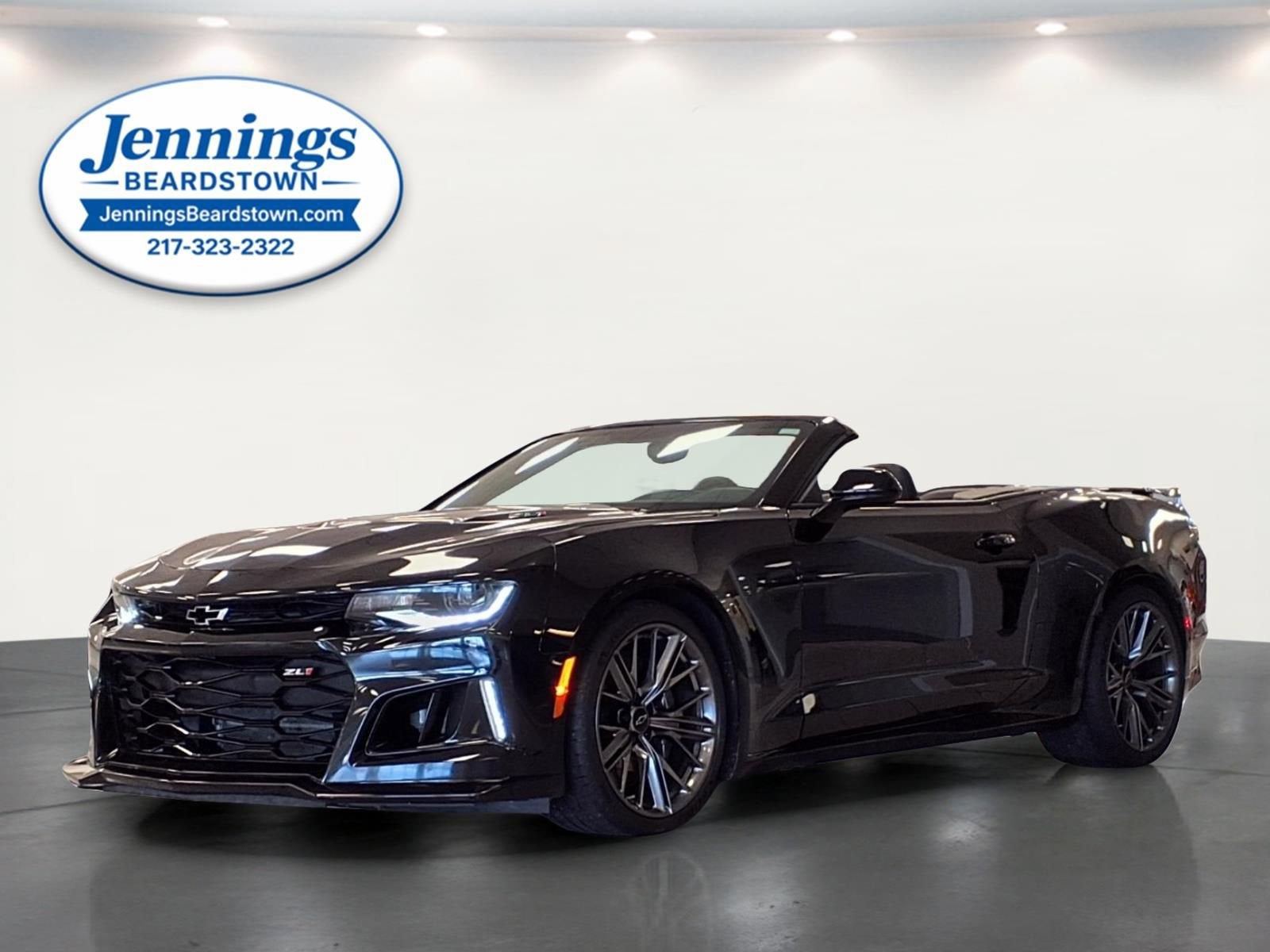 2022 Chevrolet Camaro ZL1 in Black — front three-quarter view