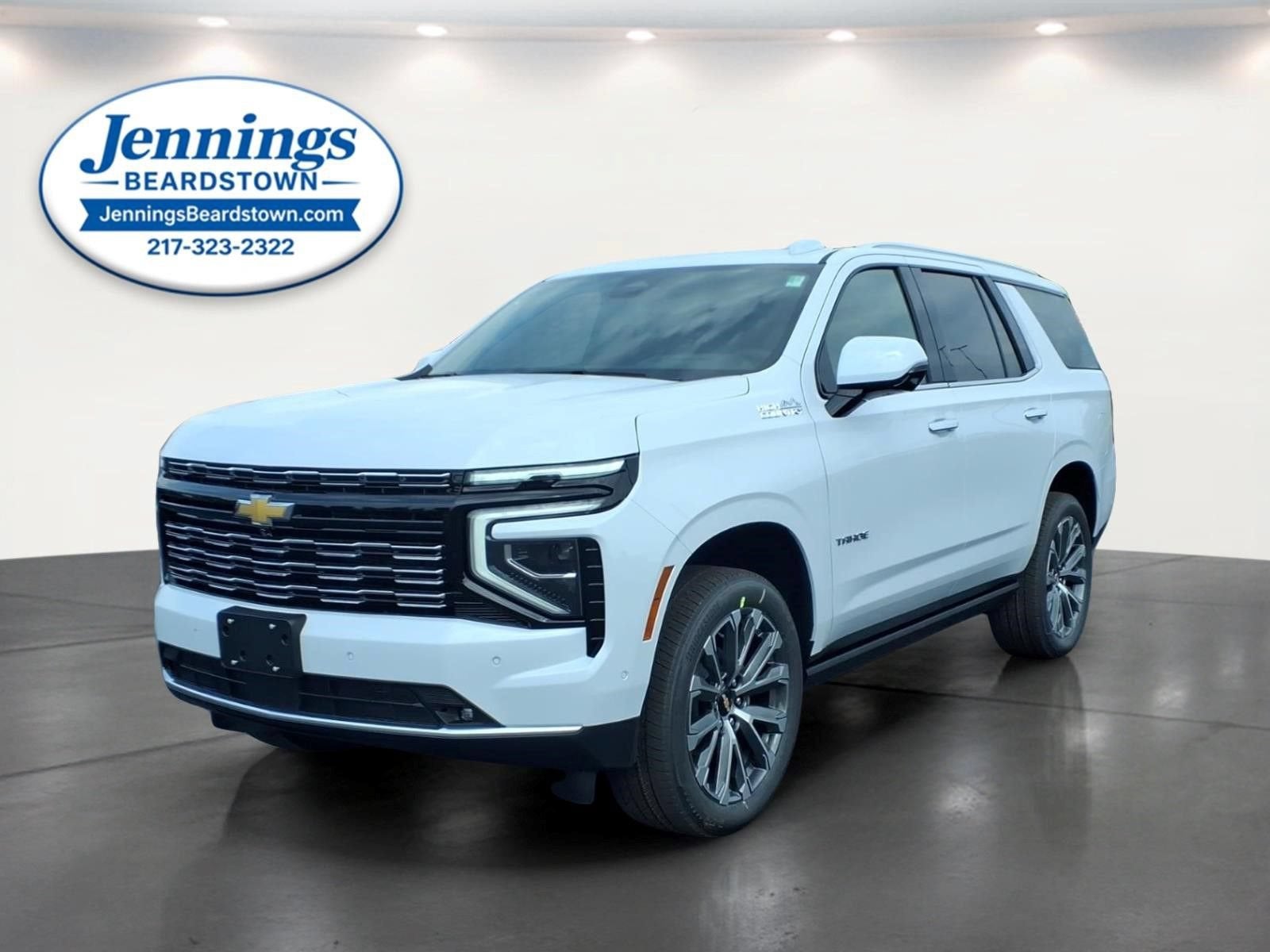 2026 Chevrolet Tahoe High Country in Polar White Tricoat — front three-quarter view