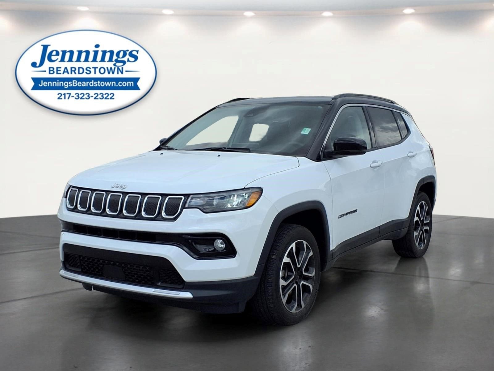 2022 Jeep Compass Limited in Bright White Cl — front three-quarter view
