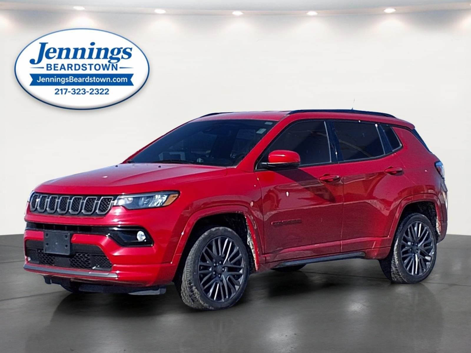 2023 Jeep Compass (RED) Edition in Redline Pearlco — front three-quarter view